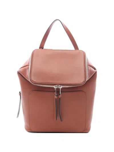 Pre-owned Loewe 2010s Small Goya Leather Backpack In Brown