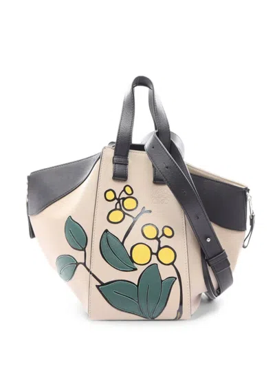 Pre-owned Loewe 2010s Small Hammock Herbarium Handbag In Neutral