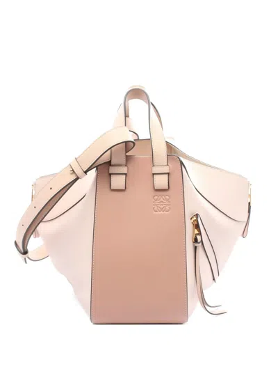 Pre-owned Loewe 2010s Small Hammock Leather Tote Bag In Neutral