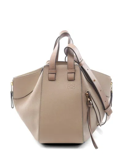Pre-owned Loewe 2010s Small Hammock Two-way Handbag In Neutral