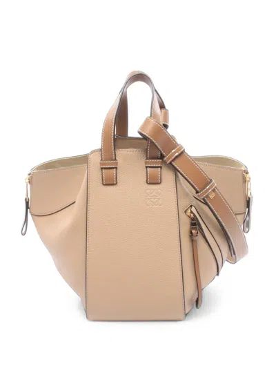 Pre-owned Loewe 2010s Small Hammock Two-way Handbag In Neutrals