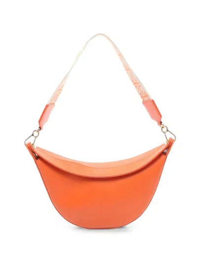 Pre-owned Loewe 2010s Small Luna Shoulder Bag In Orange