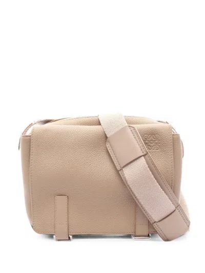 Pre-owned Loewe 2010s Small Military Messenger Bag In Neutrals