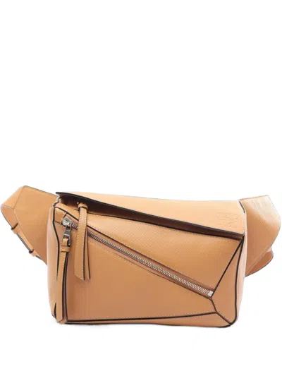 Pre-owned Loewe 2010s Small Puzzle Belt Bag In Neutrals