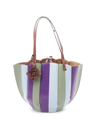 Pre-owned Loewe 2010s Small Shell Bucket Bag In Purple