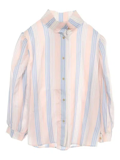 Pre-owned Loewe 2010s Striped Silk Shirt In Pink