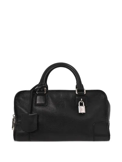 Pre-owned Loewe 2011 Amazona 28 Leather Tote Bag In Black