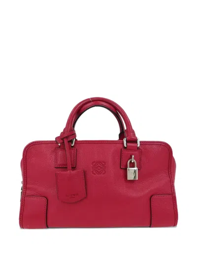 Pre-owned Loewe 2011 Amazona 28 Leather Tote Bag In Red