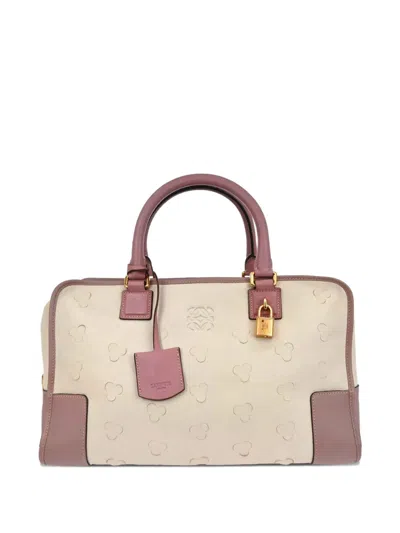Pre-owned Loewe 2011 Cherry Blossom Amazona 36 Tote Bag In Neutral