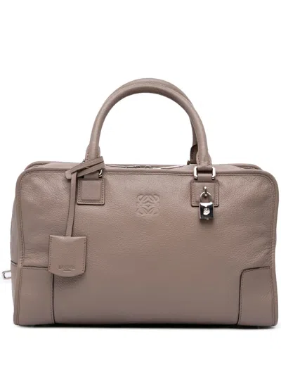 Pre-owned Loewe 2011 Goatskin Amazona 36 Handbag In Brown