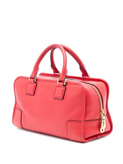 Pre-owned Loewe 2011 Limited Edition Goatskin Amazona 28 Satchel In Red