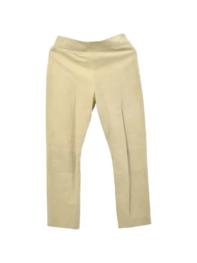 Pre-owned Loewe 2011 Long Suede Trousers In Neutrals