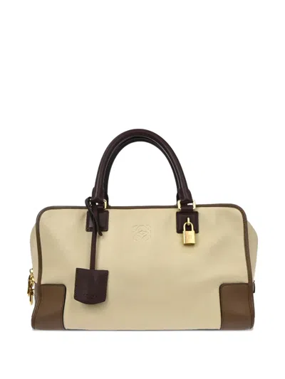 Pre-owned Loewe 2013 Amazona 36 Leather Tote Bag In Neutral