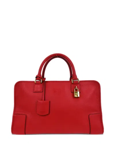 Pre-owned Loewe 2013 Amazona 36 Leather Tote Bag In Red
