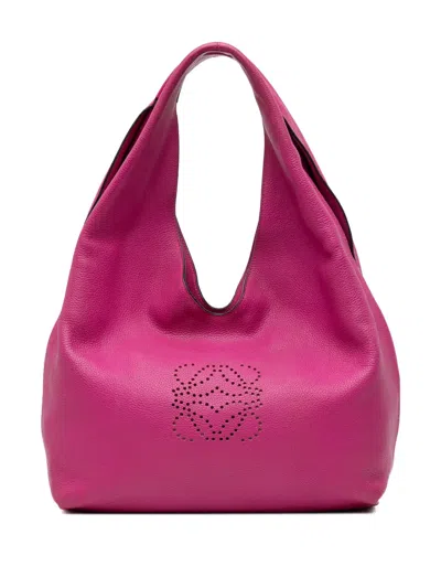 Pre-owned Loewe 2013 Leather Dunas Hobo Bag In Pink