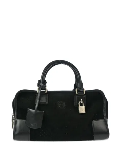 Pre-owned Loewe 2014 Amazona 28 Leather Tote Bag In Black