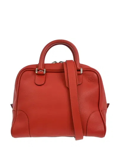 Pre-owned Loewe 2014 Amazona 75 Leather Tote Bag In Red