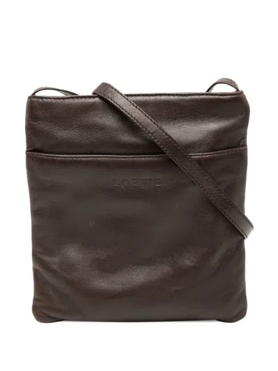 Pre-owned Loewe 2014 Nappa Leather Crossbody Bag In Brown