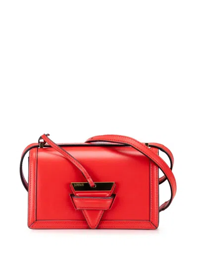 Pre-owned Loewe 2015-2020 Small Leather Barcelona Crossbody Bag In Red