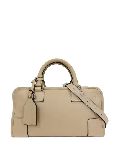 Pre-owned Loewe 2016 Amazona 28 Leather Tote Bag In Neutral