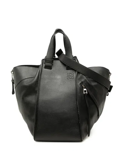 Pre-owned Loewe 2016 Medium Leather Hammock Satchel In Black