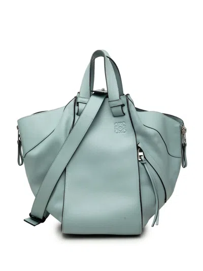 Pre-owned Loewe 2016 Medium Leather Hammock Satchel In Blue