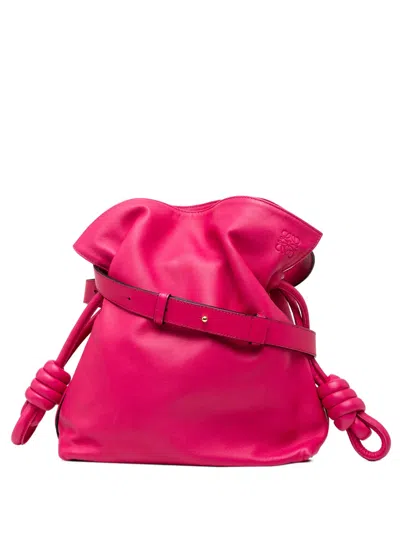 Pre-owned Loewe 2016 Nappa Flamenco Tassel 22 Crossbody Bag In Pink