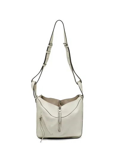 Pre-owned Loewe 2016 Small Hammock Leather Shoulder Bag In White