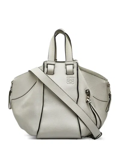 Pre-owned Loewe 2016 Small Hammock Two-way Bag In White
