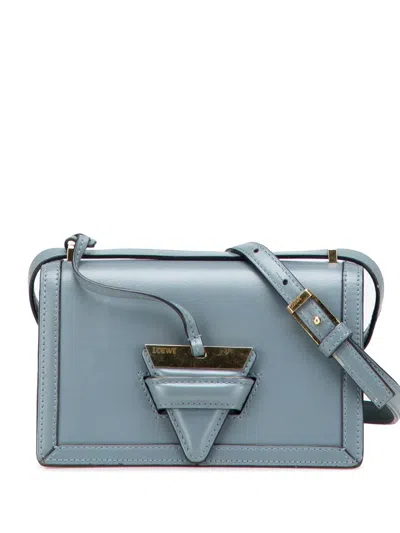 Pre-owned Loewe 2016 Small Leather Barcelona Crossbody Bag In Blue