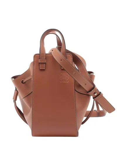 Pre-owned Loewe 2016-2019 Mini Leather Drawstring Hammock Bag Satchel In Brown