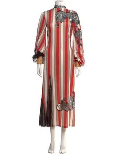 Pre-owned Loewe 2017 Long Dress In Brown