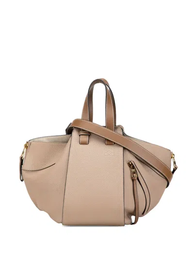 Pre-owned Loewe 2017 Small Leather Hammock Bag Satchel In Brown