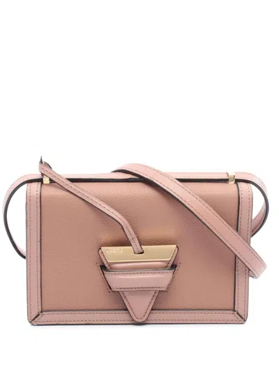 Pre-owned Loewe 2018-2023 Mini Grained Calfskin Barcelona Crossbody Bag In Pink