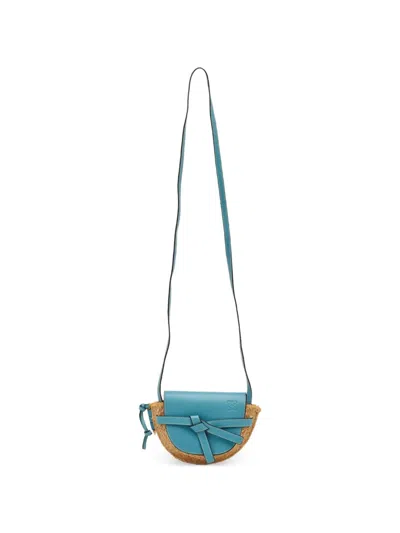 Pre-owned Loewe 2018 Gate Knotted Mini Bag In Blue