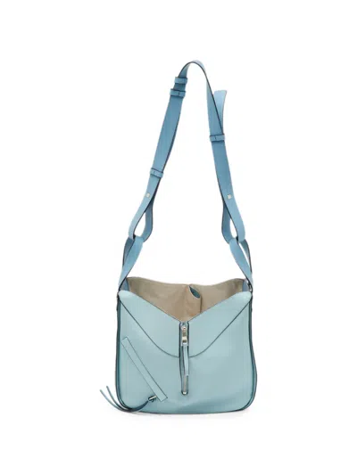 Pre-owned Loewe 2018 Hammock Leather Shoulder Bag In Blue