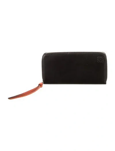 Pre-owned Loewe 2018 Rainbow Continental Wallet In Black