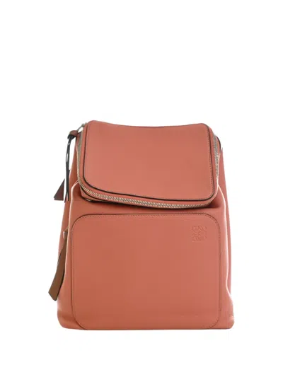 Pre-owned Loewe 2018 Small Leather Goya Backpack In Pink