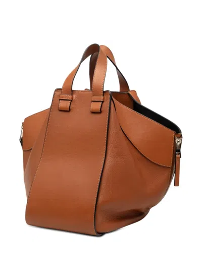 Pre-owned Loewe 2018 Small Leather Hammock Satchel In Brown