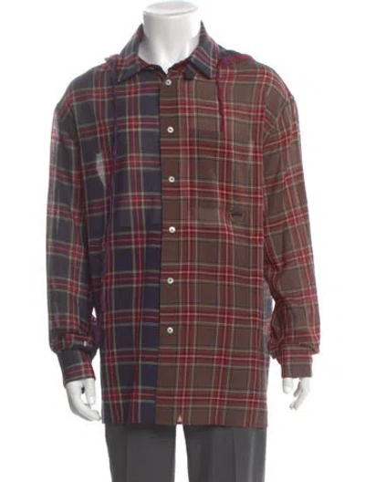 Pre-owned Loewe 2018 Wool Shirt In Red
