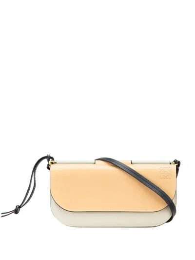 Pre-owned Loewe 2019 Anagram Leather Gate Pochette Crossbody Bag In Brown