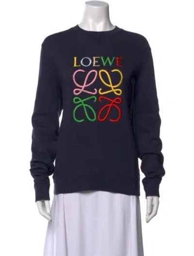 Pre-owned Loewe 2019 Anagram Sweater In Blue