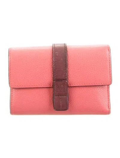 Pre-owned Loewe 2019 Compact Bifold Wallet In Pink