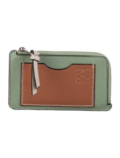 Pre-owned Loewe 2019 Leather Wallet In Green