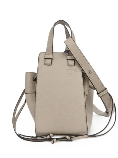 Pre-owned Loewe 2019 Mini Hammock Two-way Handbag In Gray