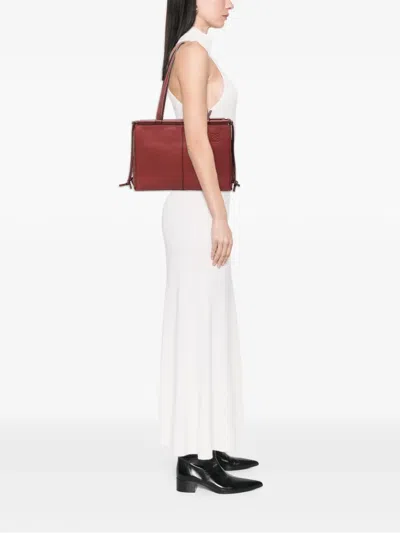 Pre-owned Loewe 2019 Small Leather Cushion Tote Bag In Red