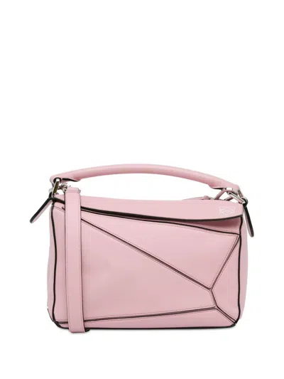 Pre-owned Loewe 2019 Small Puzzle Satchel In Pink