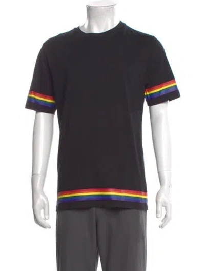 Pre-owned Loewe 2019 Striped T-shirt In Black