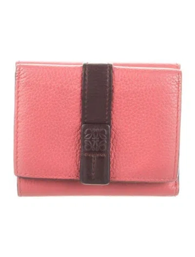 Pre-owned Loewe 2019 Trifold Trifold Wallet In Pink