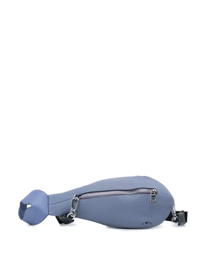 Pre-owned Loewe 2020 Leather Whale Belt Bag In Blue
